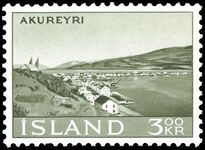 Iceland 1963 View of Akureyri unmounted mint.