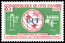 Ivory Coast 1965 ITU Centenary unmounted mint.