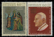 Colombia 1963 Ecumenical Congress Pope John XXIII unmounted mint.