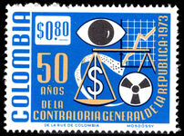 Colombia 1973 50th Anniversary of Republic's General Comptrollership unmounted mint.