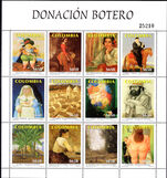 Colombia 2001 Botero Foundation sheetlet unmounted mint.