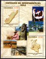 Colombia 2005 Centenary of Huila Department souvenir sheet unmounted mint.