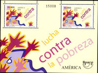 Colombia 2005 America. Struggle Against Poverty sheetlet unmounted mint.