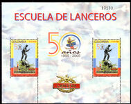 Colombia 2005 50th Anniversary of Escuela de Lanceros sheetlet unmounted mint.