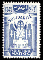 French Morocco 1945 Solidarity Fund. Marshal Lyautey's Mausoleum unmounted mint.