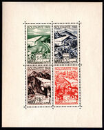 French Morocco 1949 Solidarity Fund air souvenir sheet lightly mounted mint.
