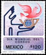 Mexico 1986 World Post Day unmounted mint.