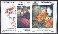 Mexico 1987 Paintings by Saturnino Herran unmounted mint.