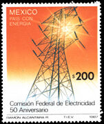 Mexico 1987 50th Anniversary of Federal Electricity Commission unmounted mint.