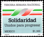 Mexico 1992 Solidarity unmounted mint.
