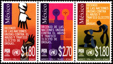 Mexico 1996 United Nations Decade against the Abuse and Illicit Trafficking of Drugs unmounted mint.
