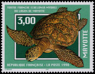 Mayotte 1998 Indian Ocean Green Turtle unmounted mint.