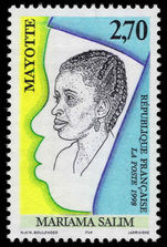 Mayotte 1998 Mariama Salim unmounted mint.