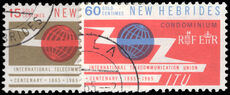 New Hebrides 1965 Centenary of ITU fine used.