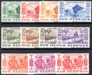 New Hebrides 1953 set lightly mounted mint.