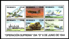 Nicaragua 1994 50th Anniversary of D-Day sheetlet unmounted mint.