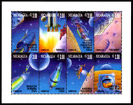 Nicaragua 1994 25th Anniversary of First Manned Moon Landing sheetlet unmounted mint.