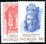 Norway 1974 700th Anniversary of King Magnus Lagaboter National Legislation unmounted mint.