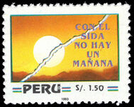 Peru 1993 International AIDS Day unmounted mint.