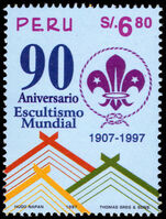 Peru 1997 90th Anniversary of Boy Scout Movement unmounted mint.