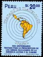 Peru 1997 30th Anniversary of Treaty of Tlatelolco unmounted mint.