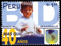 Peru 1999 40th Anniversary of Inter-American Development Bank unmounted mint.