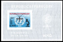 Paraguay 1962 Malaria Eradication imperf souvenir sheet unmounted mint.