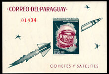 Paraguay 1963 Space Flights imperf souvenir sheet unmounted mint.