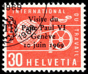 International Labour Office 1969 Visit of Pope Paul VI fine used.