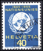 United Nations 1955 Anniversary fine used.