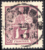 Sweden 1862-72 17 ore purple fine used.