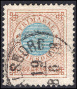 Sweden 1872-79 1r blue and bistre perf 13 NO Posthorn very fine and clean, with Witschl certificate.