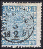 Sweden 1855-58 4s ultramarine fine used.