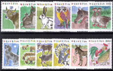 Switzerland 1990-95 Animals unmounted mint.