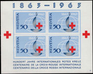 Switzerland 1963 Red Cross souvenir sheet unmounted mint.