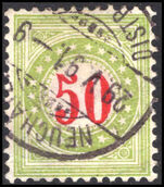 Switzerland 1897 50c grass-green and vermillion frame type II normal fine used.