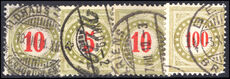 Switzerland 1908-10 selection of fine used postage due values fine used.