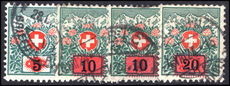 Switzerland 1915 postage due provisional set fine used.