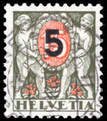 Switzerland 1937 5c postage due provisional fine used.