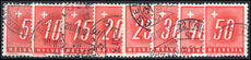 Switzerland 1938 Postage Due set grilled gum fine used.