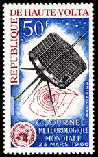 Upper Volta 1966 World Meteorological Day lightly mounted mint.