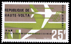 Upper Volta 1966 Inauguration of DC-8F Air Services lightly mounted mint.