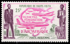 Upper Volta 1962 Air Afrique Airline lightly mounted mint.