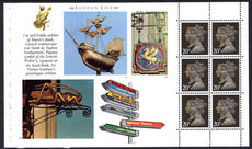 1990 London Life 20p Cat and Fiddle booklet pane unmounted mint.