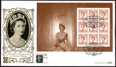1998 Wilding Definitive pane on limited edition Benham 22ct gold embossed FDC