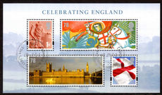 2007 Celebrating England souvenir sheet fine used.
