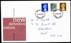 X942 944 947 15p 13p and 11½ first day cover.