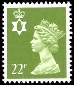 Northern Ireland 1971-93 22p yellow-green unmounted mint.