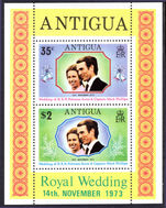 Antigua 1973 Royal Wedding souvenir sheet unmounted mint.