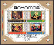 Bahamas 1974 Christmas souvenir sheet unmounted mint.